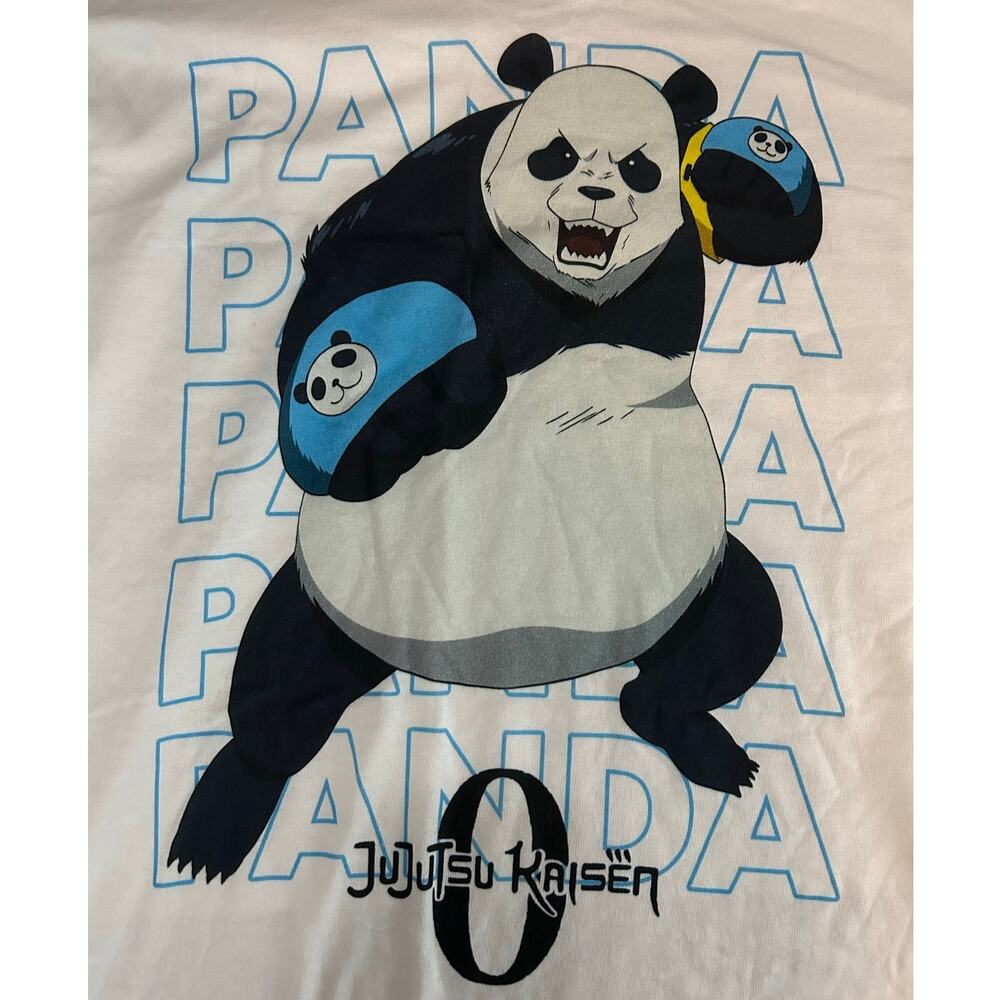 JUJUTSU KAISEN PANDA Graphic Tee NEW White LS Size M
